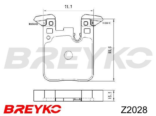 DAVID VASCO Z2028 Brake Pad Set, disc brake