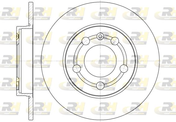 Гальмівний диск, задня вісь, повн., 238,9мм, кількість отворів 5, Roadhouse 6718.00