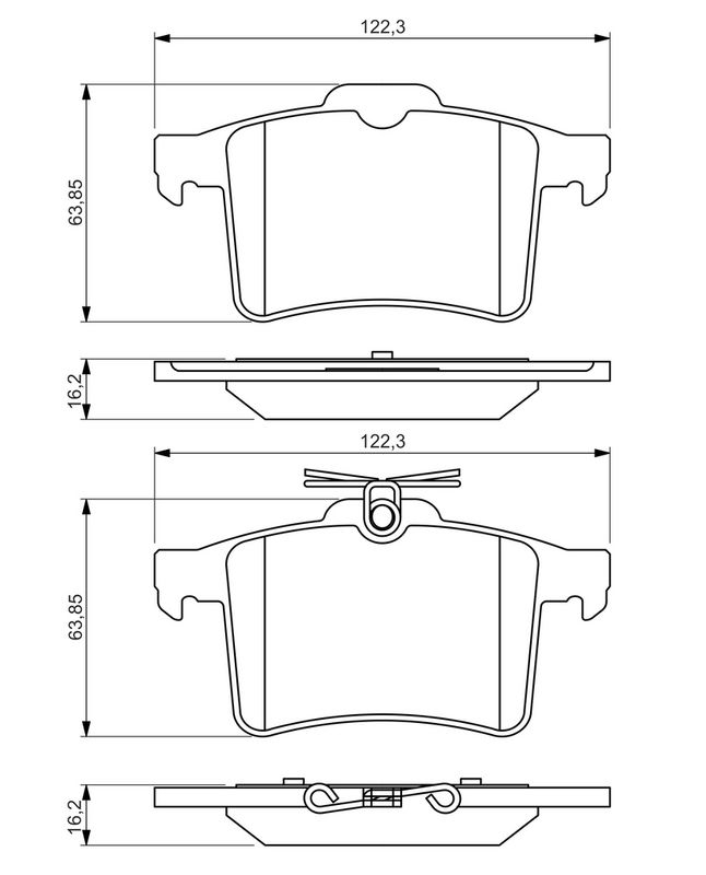 BOSCH 0986494480 Brake Pad Set, disc brake