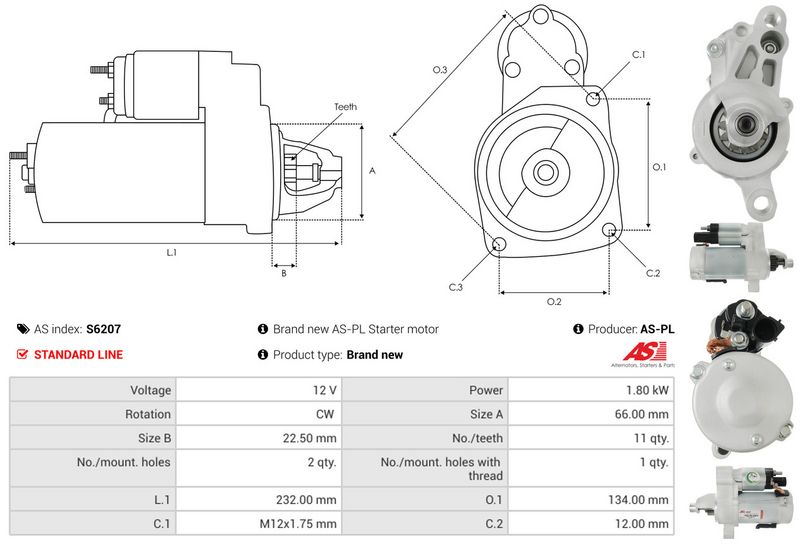 Starter, AS-PL S6207