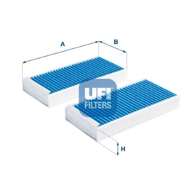 Фільтр, повітря у салоні, 32мм, з антибактеріальною дією, Ufi 34.279.00