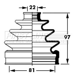 First Line Bellow Kit, drive shaft FCB2380