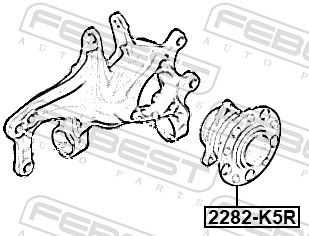 Маточина колеса, Febest 2282K5R