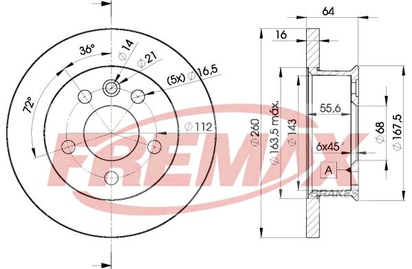 Гальмівний диск, Fremax BD-3013