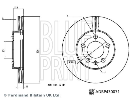 Гальмівний диск, Blue Print ADBP430071