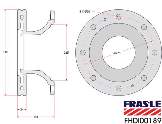 Brzdový kotouč FHDI00189