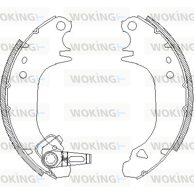 Комплект гальмівних колодок, Woking Z407500