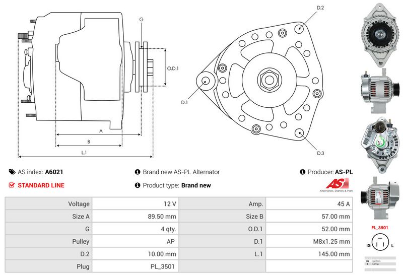 AS-PL A6021 Alternator
