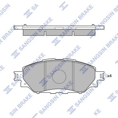 Комплект гальмівних накладок, дискове гальмо, Hi-Q SP4243