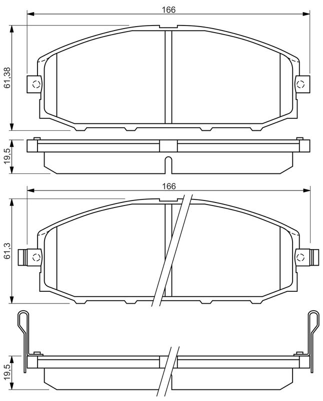 BOSCH Plaquettes de frein à disque 0 986 494 150