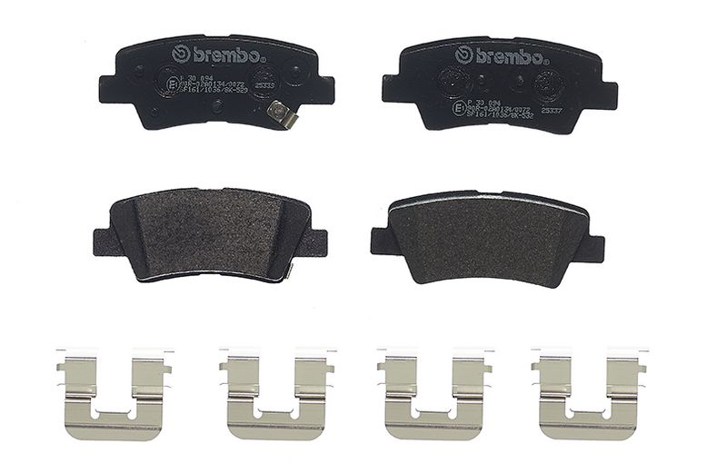 комплект спирачно феродо, дискови спирачки BREMBO