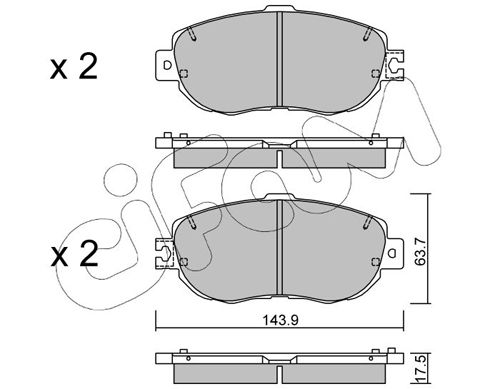CIFAM fékbetétkészlet, tárcsafék 822-756-1