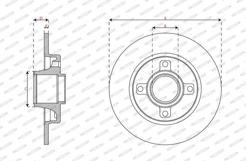 FERODO DDF2929-1 Brake Disc
