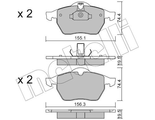 Plaquettes+de+frein+à+disque METELLI 22-0118-0