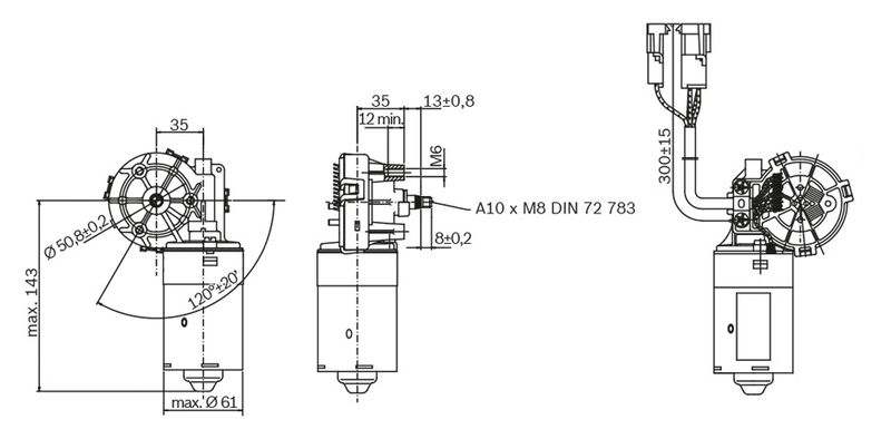 BOSCH F006B20047 Wiper Motor