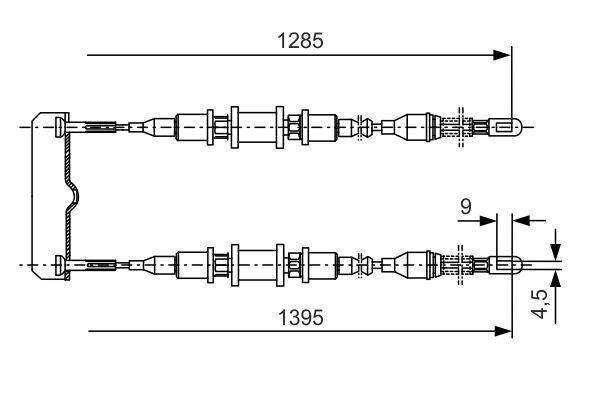 BOSCH Trekkabel, parkeerrem 1 987 477 253