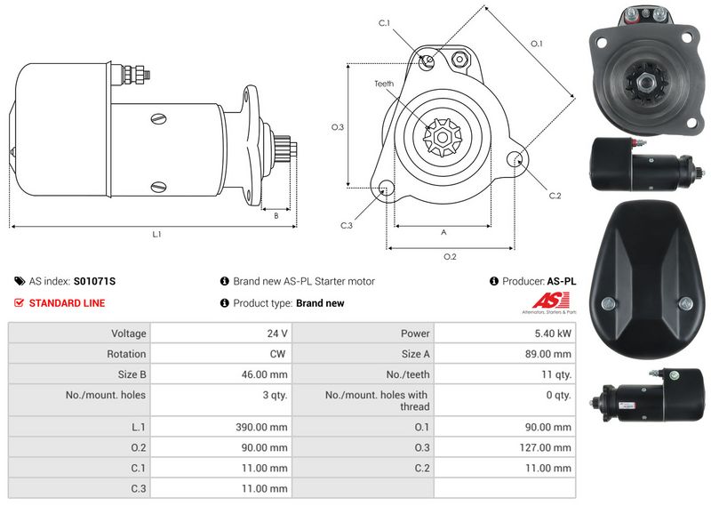 AS-PL S01071S Starter