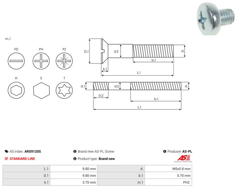 AS-PL ARS9120S Repair Set, alternator