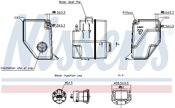 996248 NISSENS Serbatoio compensazione, Refrigerante 