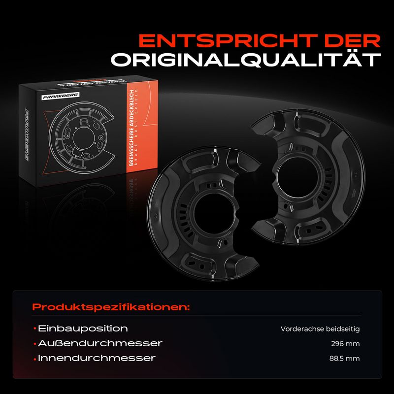 Frankberg 5481FB0032627 Splash Guard, brake disc