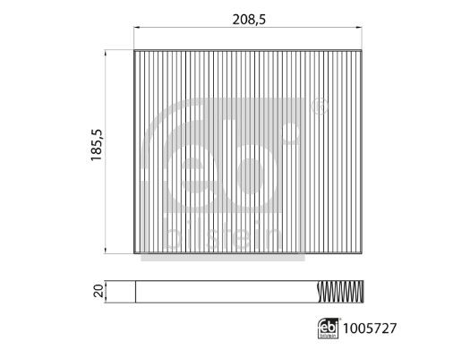 Filter, salongiõhk, FEBI BILSTEIN 1005727