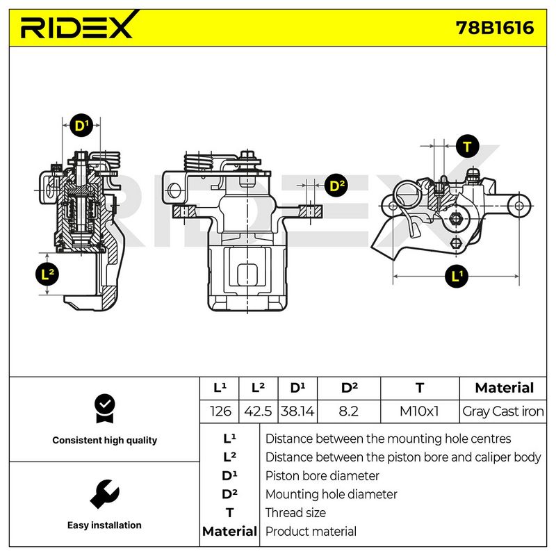 спирачен апарат RIDEX