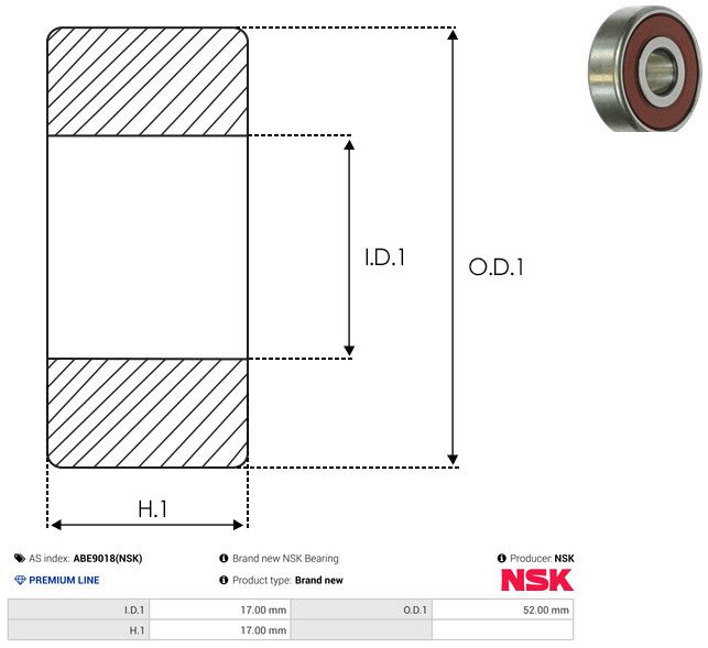 AS-PL ABE9018(NSK) Bearing