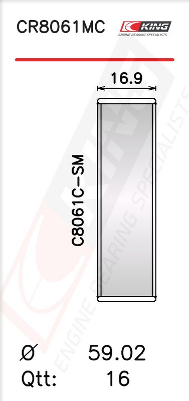 Cuzinet bielă KING CR8061MC