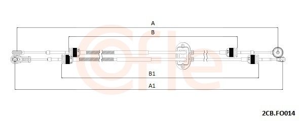 Тросовий привод, коробка передач, Cofle 92.2CB.FO014