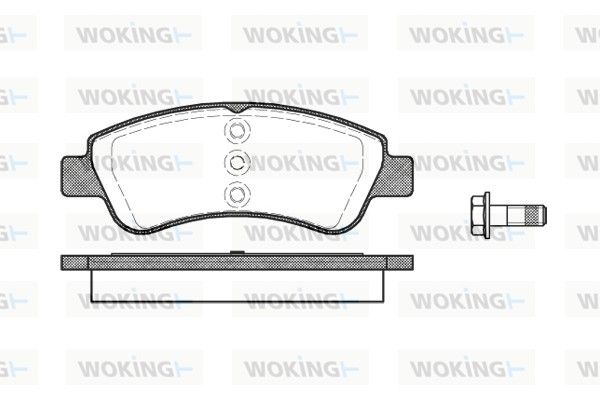 Комплект гальмівних накладок, дискове гальмо, Woking P940320