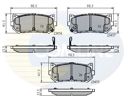 Comline Brake Pad Set, disc brake CBP3906