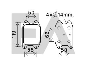 EACLIMA 37G77027 - Oil Cooler, engine oil