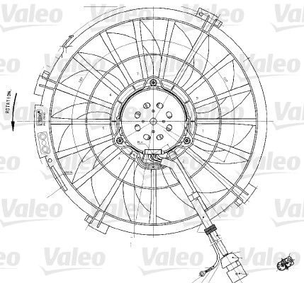 VALEO ventilátor, motorhűtés 698542