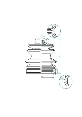 SPIDAN 190970 Bellow, drive shaft