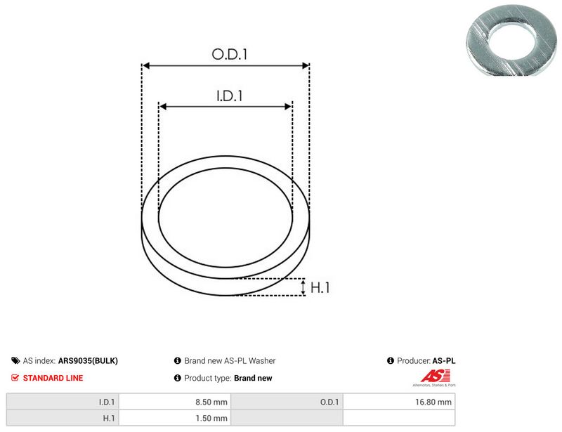 AS-PL ARS9035(BULK) Repair Set, alternator