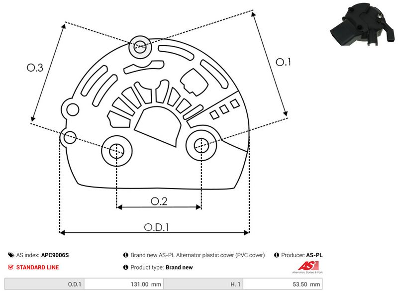 Kaitsekate, generaator, AS-PL APC9006S