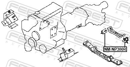 FEBEST NM-NP300R Mounting, engine