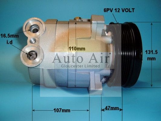 Auto Air Gloucester 14-5106P Compressor, air conditioning