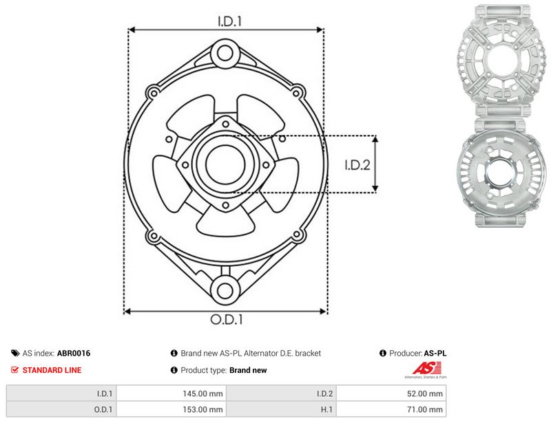 AS-PL ABR0016 Protective Cap, alternator
