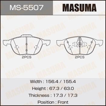 Комплект гальмівних колодок, Masuma MS5507