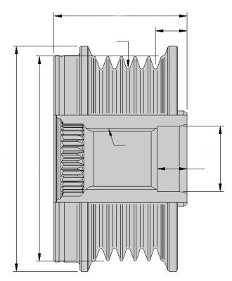 Механізм вільного ходу генератора, Hella 9XU358038-171