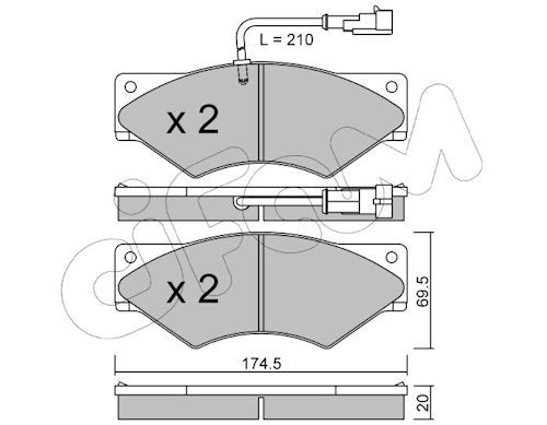Set placute frana,frana disc 822-849-1 CIFAM
