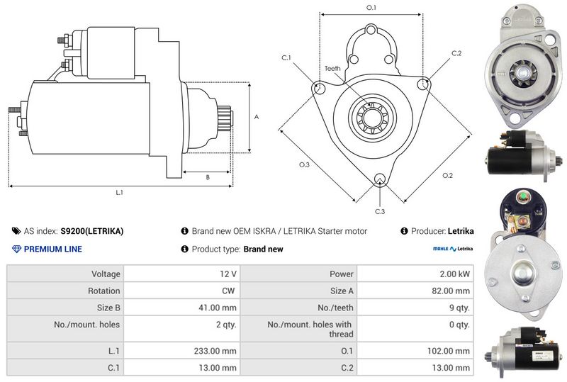 AS-PL S9200(LETRIKA) Starter