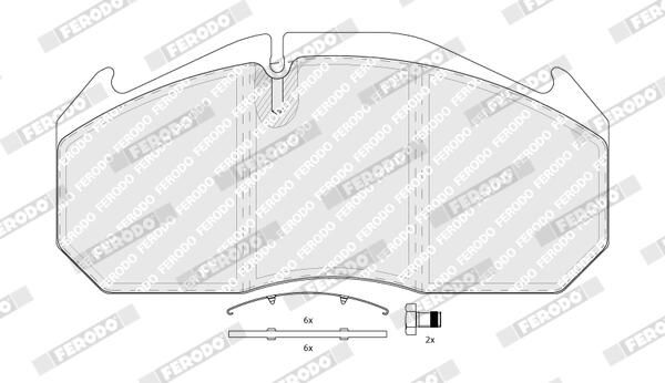 Sada brzdových destiček, kotoučová brzda FCV760B