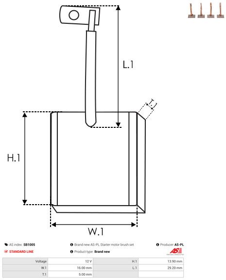 Süsinikuhari, starter, AS-PL SB1005