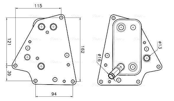 AVA QUALITY COOLING Olajhűtő, motorolaj OL3748