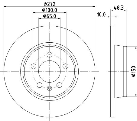 HELLA 8DD 355 126-631 Brake Disc