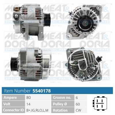 MEAT & DORIA 5540178 - Alternator