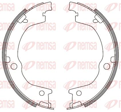 Комплект гальмівних колодок, стоянкове гальмо, Remsa 4644.00