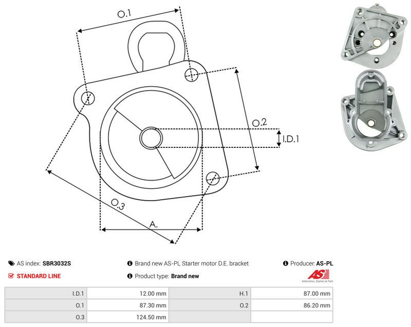 AS-PL SBR3032S Starter Lid, carburettor